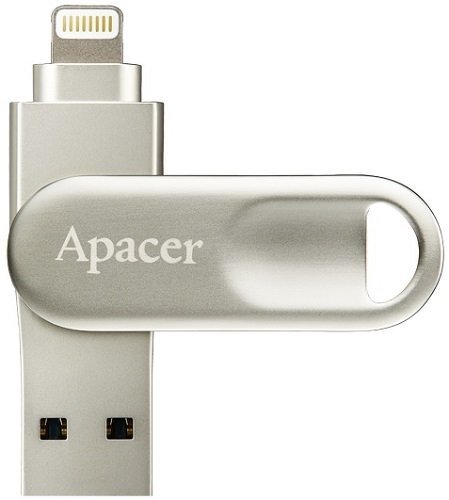 Акція на Apacer AH790 32GB Usb 3.1/Lightning Silver (AP32GAH790S-1) від Y.UA