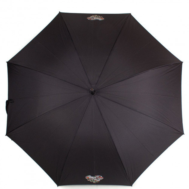 Зонт-трость женский полуавтомат Nex черный (Z61661-8)
