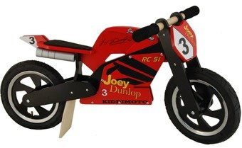 Беговел 12" Kiddi Moto Heroes деревянный с автографом Joey Dunlop Tt (SKD-79-46)