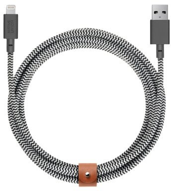 Native Union Usb Cable to Lightning Belt V2 3m Zebra (BELT-L-ZEB-3-V2)