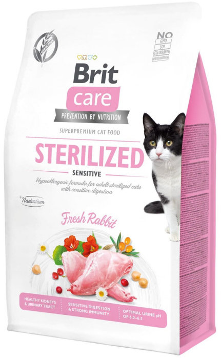 Сухой корм Brit Care Cat Gf Sterilized Sensitive для стерилизованных кошек 7 кг (8595602540754)