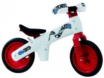 Велосипед Bellelli B-Bip Pl обучающий бело-красный 2-5лет (беговел) (BIC-77)