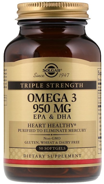 Акція на Solgar Omega-3 950 mg Triple Strength 50 caps Омега-3, ЭПК и ДГК, тройная сила від Y.UA