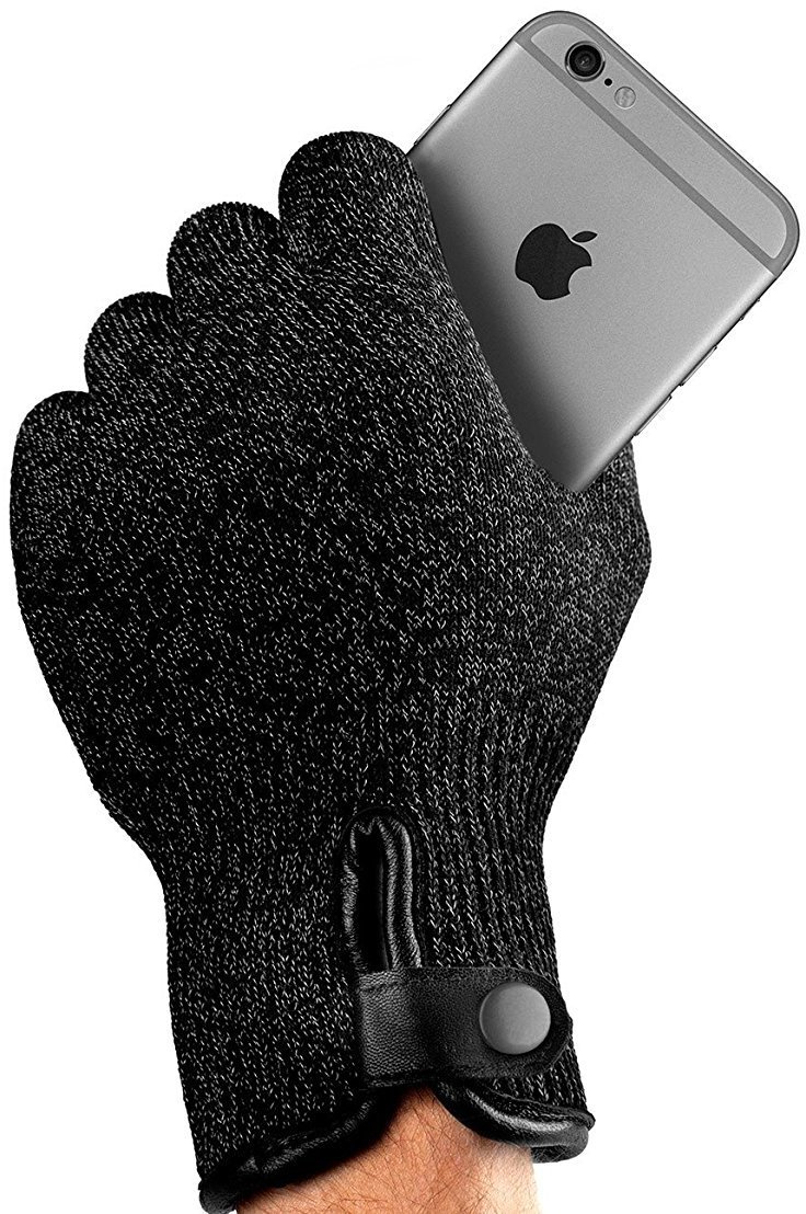 Mujjo Single Layered Touchscreen Gloves Black L (MUJJO-GLKN-011-L)