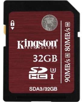 Kingston Sdhc 32GB UHS-I Class 3 (U3) (SDA3/32GB)