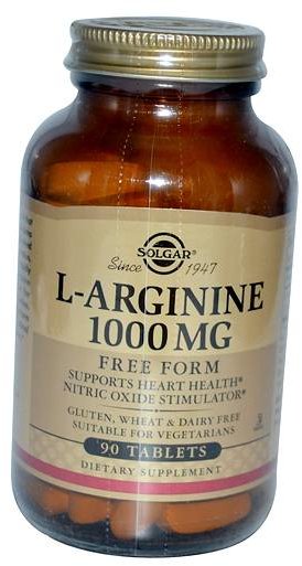 Solgar L-Arginine Солгар L-Аргинин 1000 mg, 90 Tаблеток
