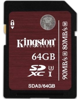 Kingston Sdxc 64GB UHS-I Class 3 (U3) (SDA3/64GB)