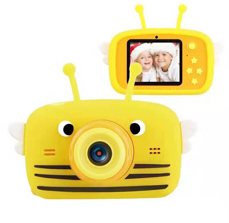 Акция на Цифровой детский фотоаппарат XoKo KVR-100 Bee Dual Lens оранжевый (KVR-100-OR) от Y.UA