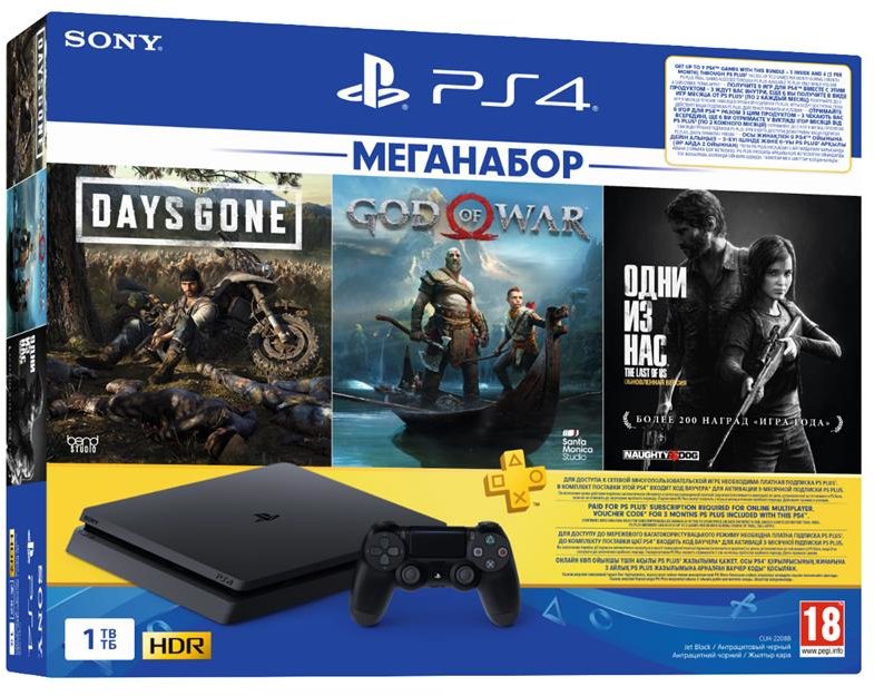 Акція на Sony PlayStation 4 Slim 1TB + God of War + Days Gone + The Last of Us + 3M PSPlus (9382102) від Y.UA