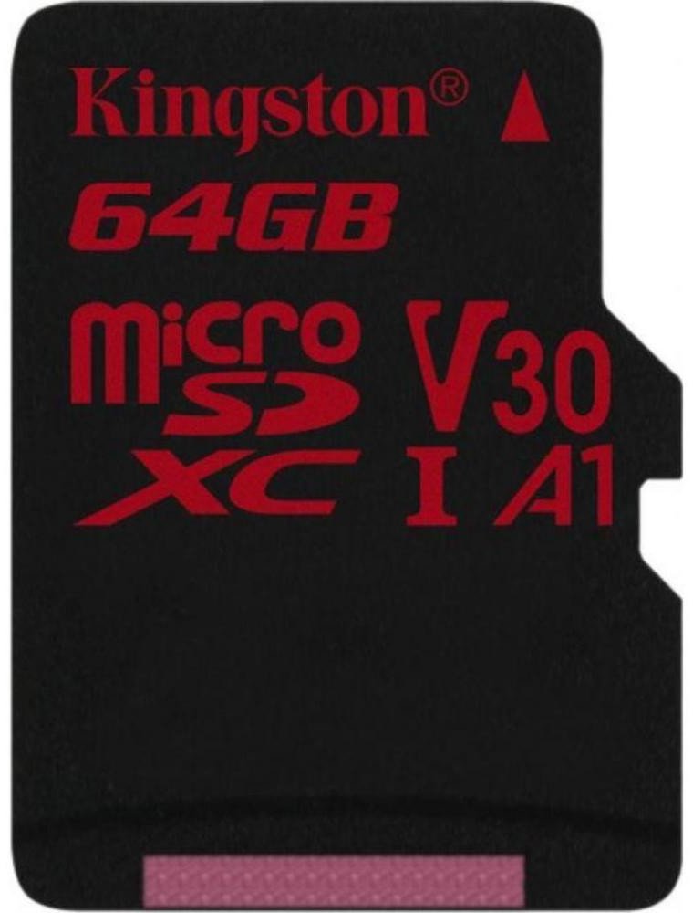 Акція на Kingston 64GB microSDXC Class 10 UHS-I U3 V30 A1 (SDCR/64GBSP) від Y.UA