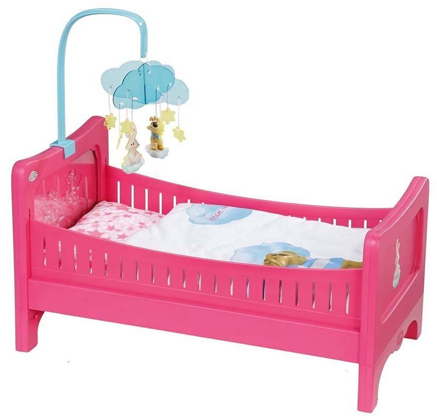 Интерактивная кроватка для куклы Baby Born Радужные сны (постельный наб., мобиль, свет, звук), Zapf 